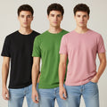 Premium Cotton Crew Neck T-Shirt for Men || Pack of 03